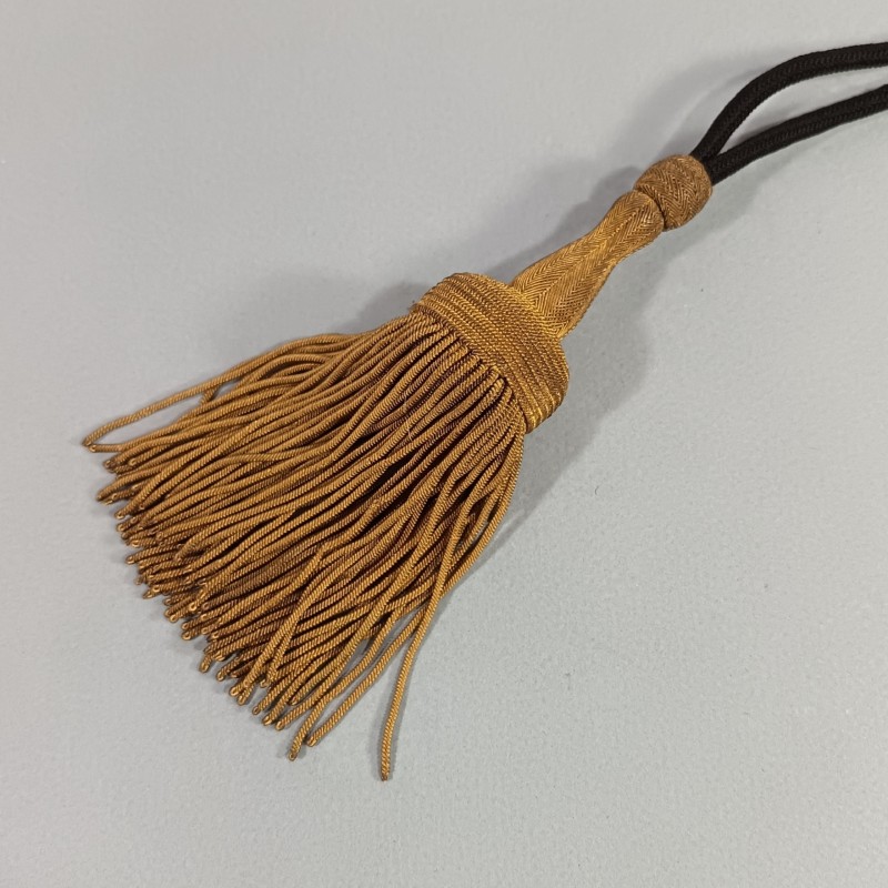 DRAGONNE AVEC FRANGES EN CANNETILLE DOREE POUR SABRE FRANCAIS OFFICIER MODELE 1822 1845 1882